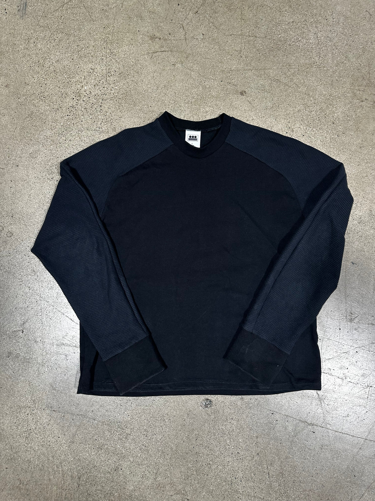 Raglan Waffle/Jersey LS